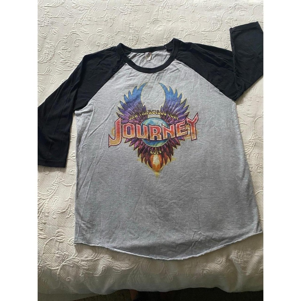 Journey 2014 Band T-Shirt Raglan 3/4 Sleeve Large Concert San Francisco Fest s65